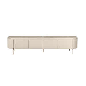 Floating TV Unit – Mango Wood, Sand Finish, Four Doors – Excellent | Starfurn