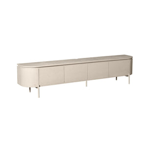 Floating TV Unit – Mango Wood, Sand Finish, Four Doors – Excellent | Starfurn