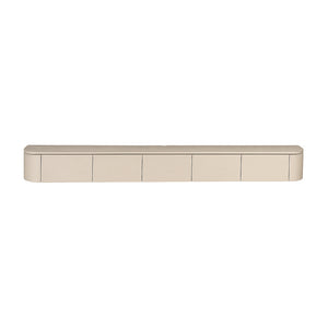 TV-Möbel - Mangoholz Sand, Schwebendes Design, Fünf Türen, 280 cm – Excellent | Starfurn