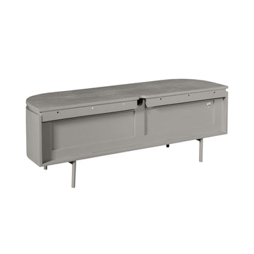 TV-Möbel - Mangoholz Taupe, Schwebendes Design, Zwei Türen, 120 cm – Excellent | Starfurn