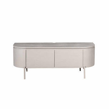 TV-Möbel - Mangoholz Taupe, Schwebendes Design, Zwei Türen, 120 cm – Excellent | Starfurn