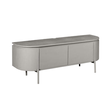 TV-Möbel - Mangoholz Taupe, Schwebendes Design, Zwei Türen, 120 cm – Excellent | Starfurn