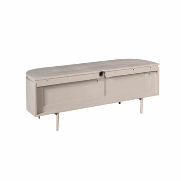 TV-Möbel - Mangoholz Taupe, Schwebendes Design, Zwei Türen, 120 cm – Excellent | Starfurn