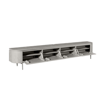 TV Unit – Modern Design, Taupe Color, Mango Wood – Excellent | Starfurn