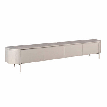 TV Unit – Modern Design, Taupe Color, Mango Wood – Excellent | Starfurn