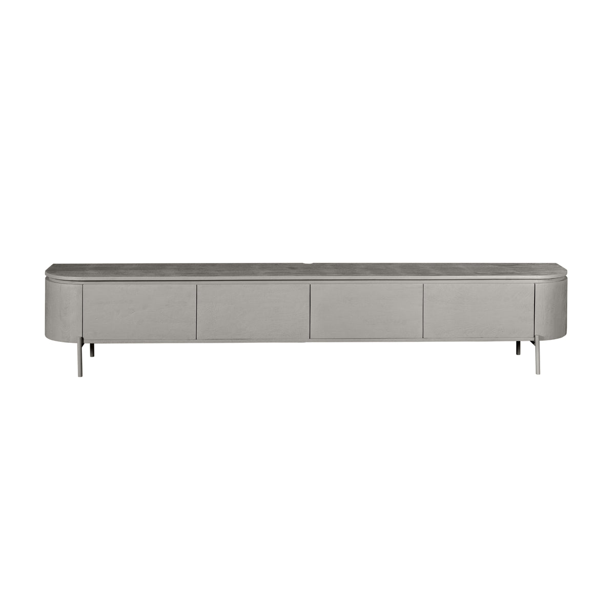 TV-Möbel - Mangoholz Taupe, Schwebendes Design, Vier Türen, 200 cm – Excellent | Starfurn