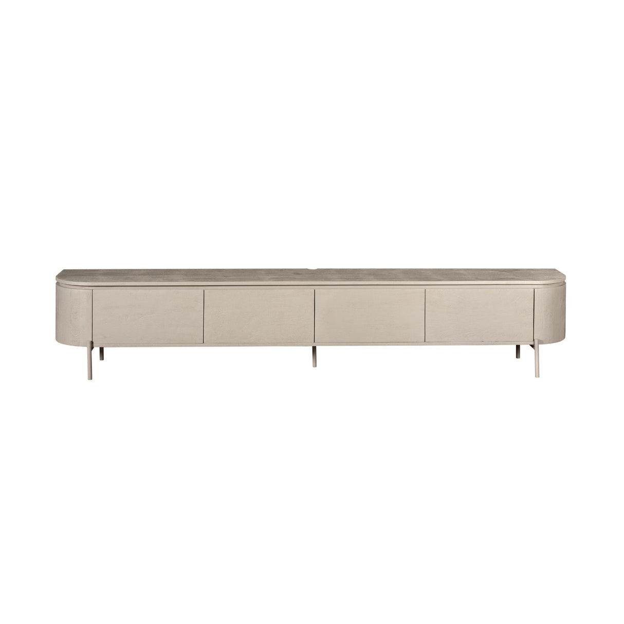 TV-Möbel - Mangoholz Taupe, Schwebendes Design, Vier Türen, 240 cm – Excellent | Starfurn