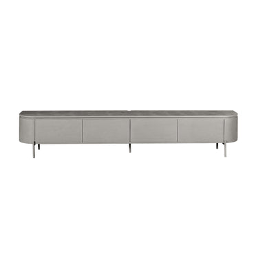 TV Unit – Taupe Finish, Floating Design, Four Doors – Excellent | Starfurn
