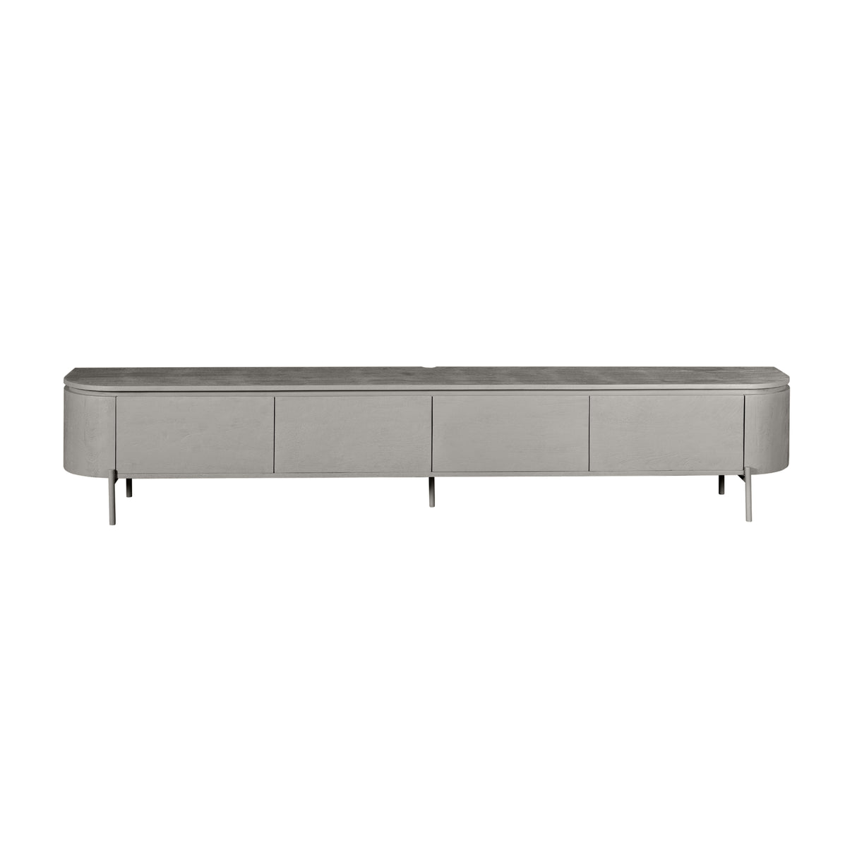 TV-Möbel - Mangoholz Taupe, Schwebendes Design, Vier Türen, 240 cm – Excellent | Starfurn