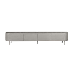 TV-Möbel - Mangoholz Taupe, Schwebendes Design, Vier Türen, 240 cm – Excellent | Starfurn