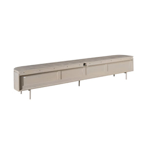 TV-Möbel - Mangoholz Taupe, Schwebendes Design, Vier Türen, 240 cm – Excellent | Starfurn