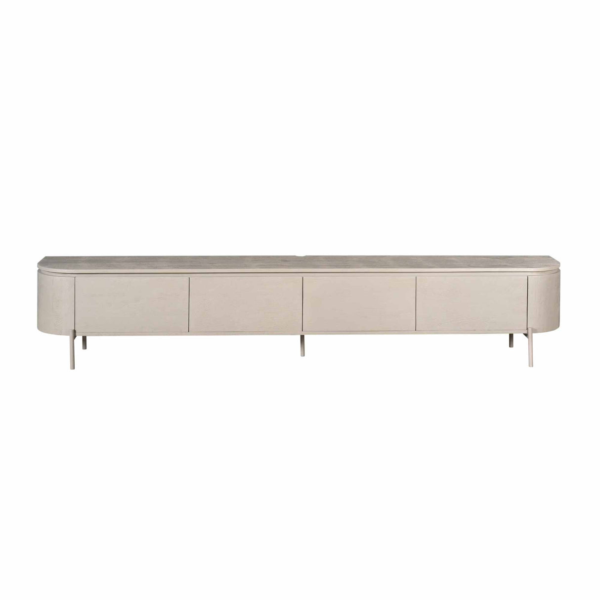 TV-Möbel - Mangoholz Taupe, Schwebendes Design, Vier Türen, 240 cm – Excellent | Starfurn