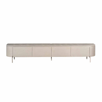 TV-Möbel - Mangoholz Taupe, Schwebendes Design, Vier Türen, 240 cm – Excellent | Starfurn