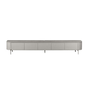 TV-Möbel - Mangoholz Taupe, Schwebendes Design, Fünf Türen, 280 cm – Excellent | Starfurn