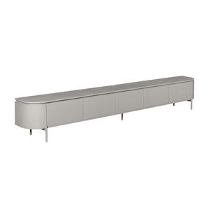 TV-Möbel - Mangoholz Taupe, Schwebendes Design, Fünf Türen, 280 cm – Excellent | Starfurn