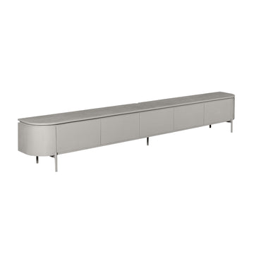 TV-Möbel - Mangoholz Taupe, Schwebendes Design, Fünf Türen, 280 cm – Excellent | Starfurn