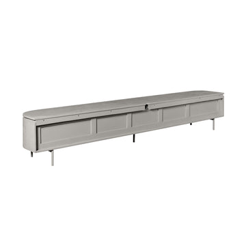TV-Möbel - Mangoholz Taupe, Schwebendes Design, Fünf Türen, 280 cm – Excellent | Starfurn