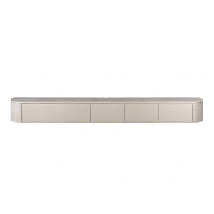 TV-Möbel - Mangoholz Taupe, Schwebendes Design, Fünf Türen, 280 cm – Excellent | Starfurn