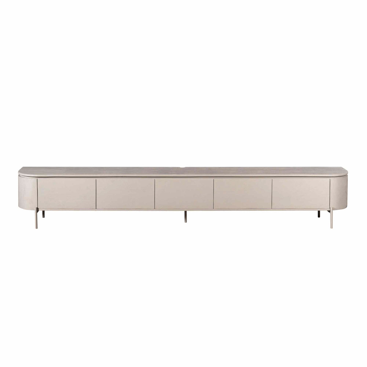 TV-Möbel - Mangoholz Taupe, Schwebendes Design, Fünf Türen, 280 cm – Excellent | Starfurn