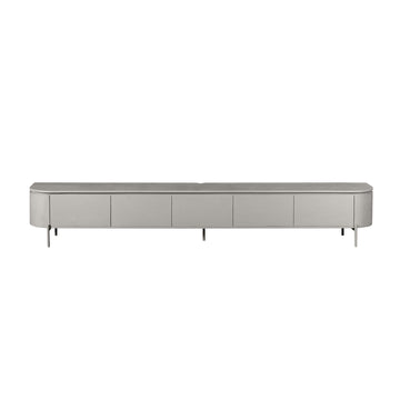 TV-Möbel - Mangoholz Taupe, Schwebendes Design, Fünf Türen, 280 cm – Excellent | Starfurn