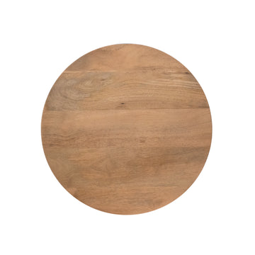 Couchtisch – Mangoholz Material, Runde Form, Natur Farbe, 50 cm - Solana | Starfurn