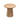 Coffee table – Natural wood look, Round tabletop, Pedestal base with vertical slat pattern – Solana | Starfurn