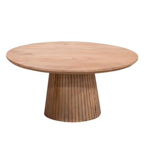 Coffee Table – Round Design, Mango Wood, Solid Frame – Solana | Starfurn