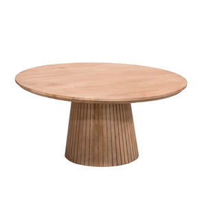 Coffee Table – Round Design, Mango Wood, Solid Frame – Solana | Starfurn