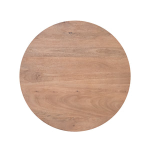 Coffee Table – Round Design, Mango Wood, Solid Frame – Solana | Starfurn