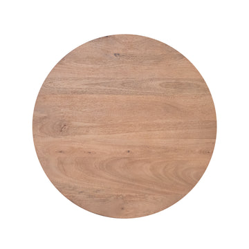Couchtisch – Mangoholz Material, Runde Form, Natur Farbe, 80 cm - Solana | Starfurn