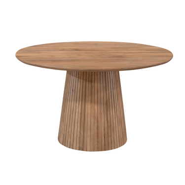 Dining Table – Mango Wood Tabletop, Solid Wood Frame, Round Shape – Solana | Starfurn