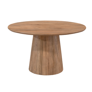 Dining Table – Mango Wood Tabletop, Solid Wood Frame, Round Shape – Solana | Starfurn