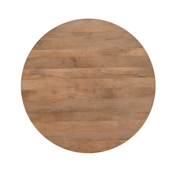 Esszimmertisch – Mangoholz Tischplatte, Massivholzgestell, Runde Form – Solana | Starfurn