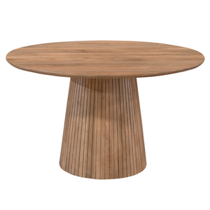 Dining Table – Mango Wood, Natural Finish, Slat Look – Solana | Starfurn