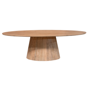 Dining Table – Oval Design, Natural Color, Mango Wood – Solana | Starfurn