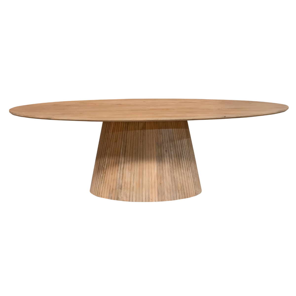 Dining Table – Mango Wood Tabletop, Solid Wood Frame, Oval Shape – Solana | Starfurn