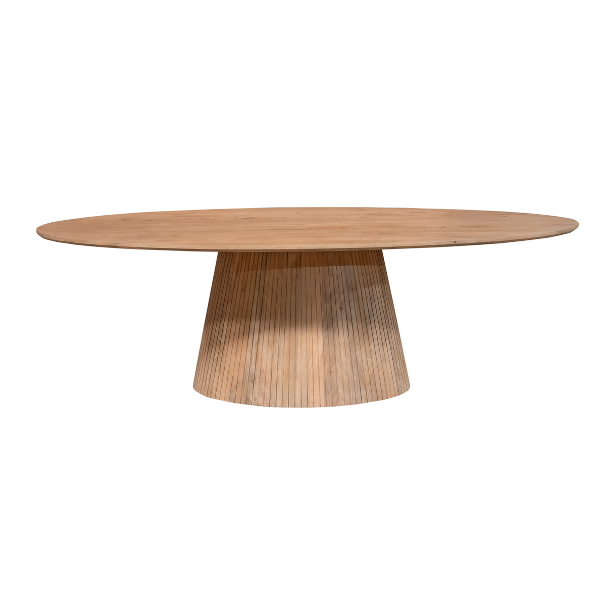 Dining Table – Mango Wood Tabletop, Solid Wood Frame, Oval Shape – Solana | Starfurn