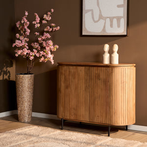 Sideboard – Mangoholz, Lamellenfront, Naturfarbe – Solana | Starfurn