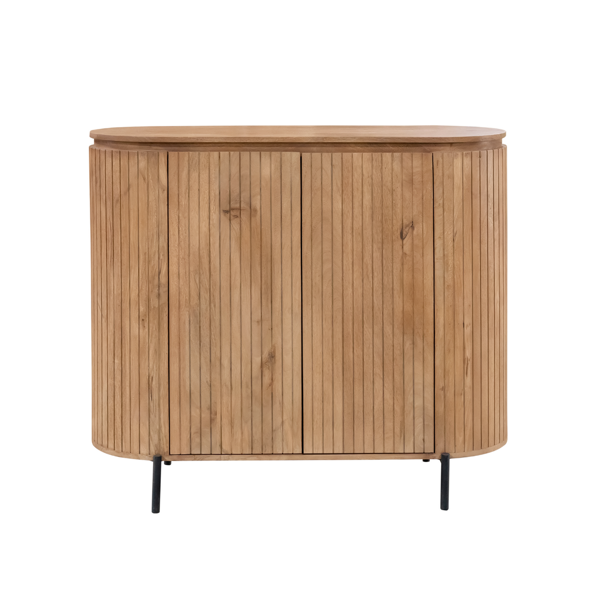 Sideboard – Mangoholz, Lamellenfront, Naturfarbe – Solana | Starfurn