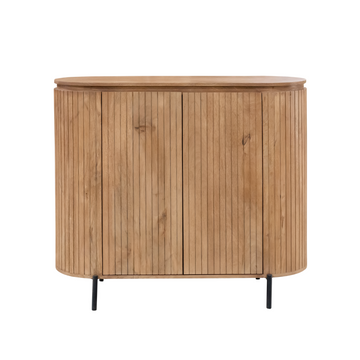 Cabinet – Mango wood, slatted front, natural color – Solana | Starfurn