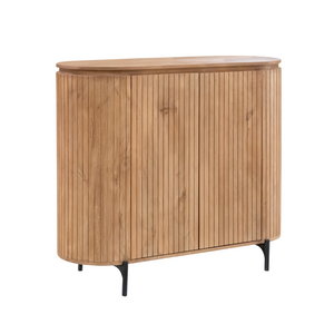 Sideboard – Mangoholz, Lamellenfront, Naturfarbe – Solana | Starfurn