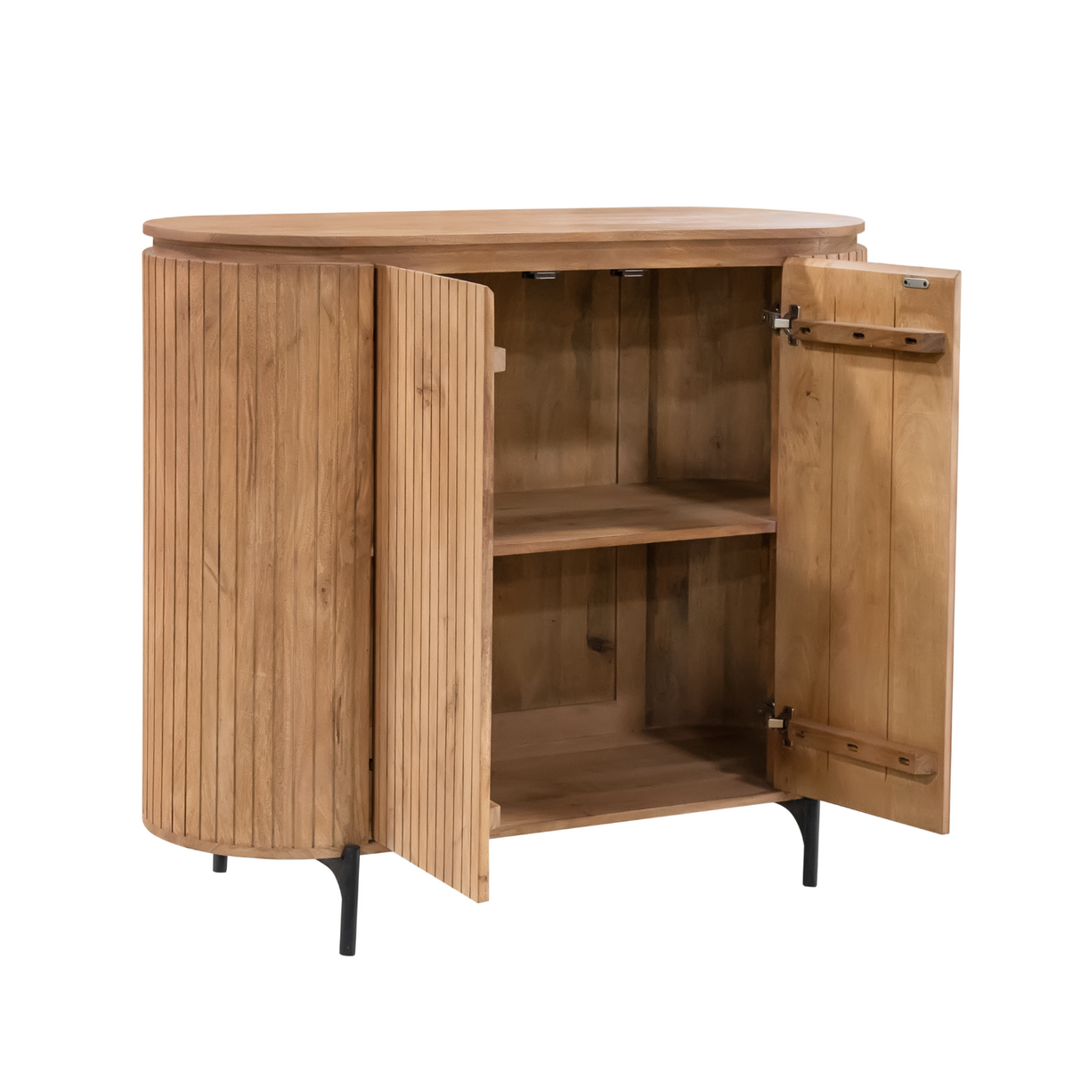 Sideboard – Mangoholz, Lamellenfront, Naturfarbe – Solana | Starfurn