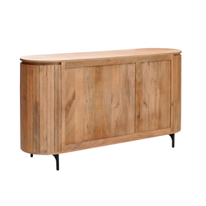 Sideboard - Mango wood, slatted front, natural color - Solana | Starfurn