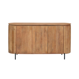 Sideboard - Mango wood, slatted front, natural color - Solana | Starfurn
