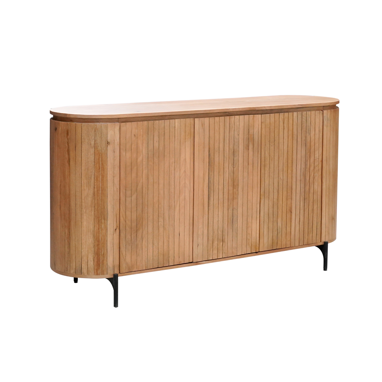 Sideboard - Mango wood, slatted front, natural color - Solana | Starfurn