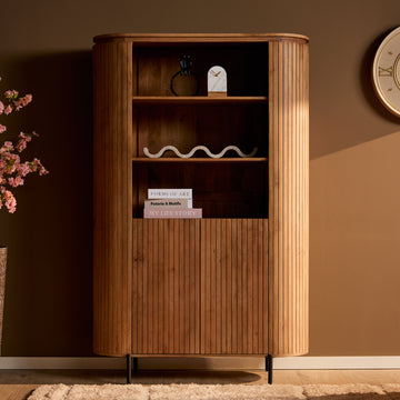Wandschrank – Natürliche Oberfläche, Mangoholz Material, Modernes Design - Solana | Starfurn