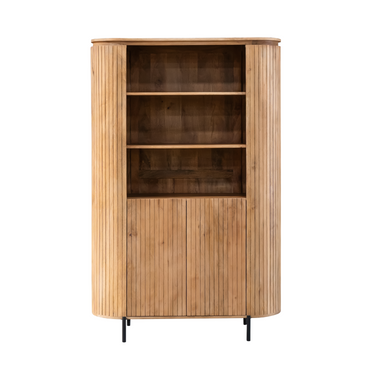 Wall Cabinet – Natural Finish, Mango Wood Material, Modern Design – Solana | Starfurn