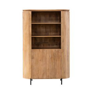 Wall Cabinet – Natural Finish, Mango Wood Material, Modern Design – Solana | Starfurn