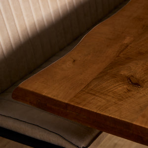Dining Table – Solid Mango Wood, Metal Frame, Natural Live Edge – Boston | Starfurn