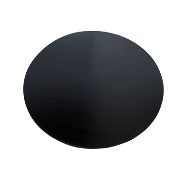 Dining Table – European Oak, Black Steel, Round Shape – Ferris | Starfurn
